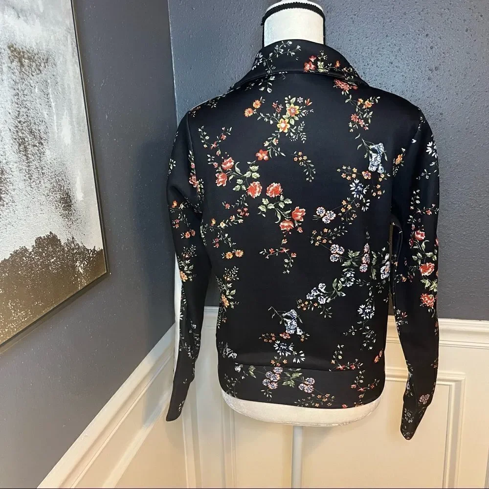 AFRM Floral Track Jacket with Racing Stripe